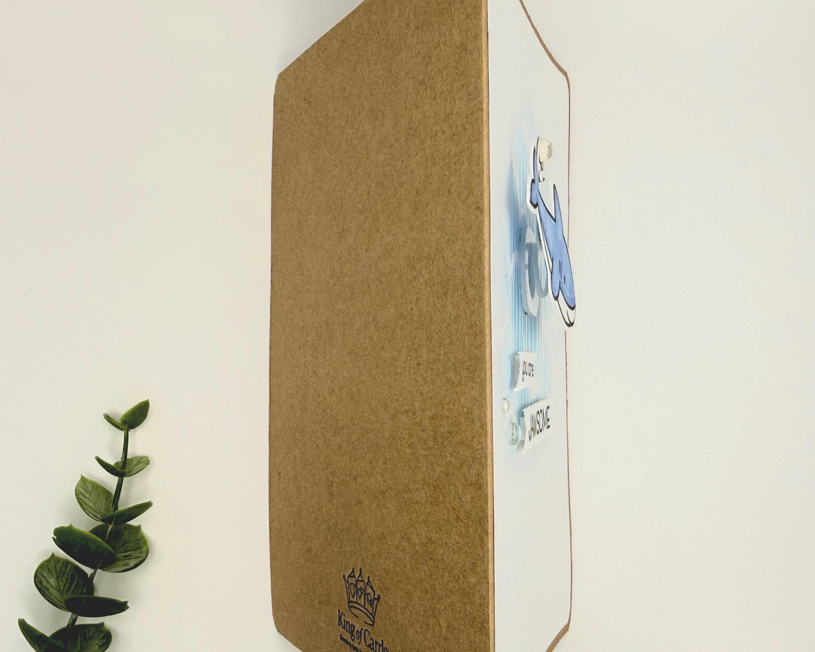 You Are Jawsome – Handmade Thinking of You Blue Shark Shaker Card