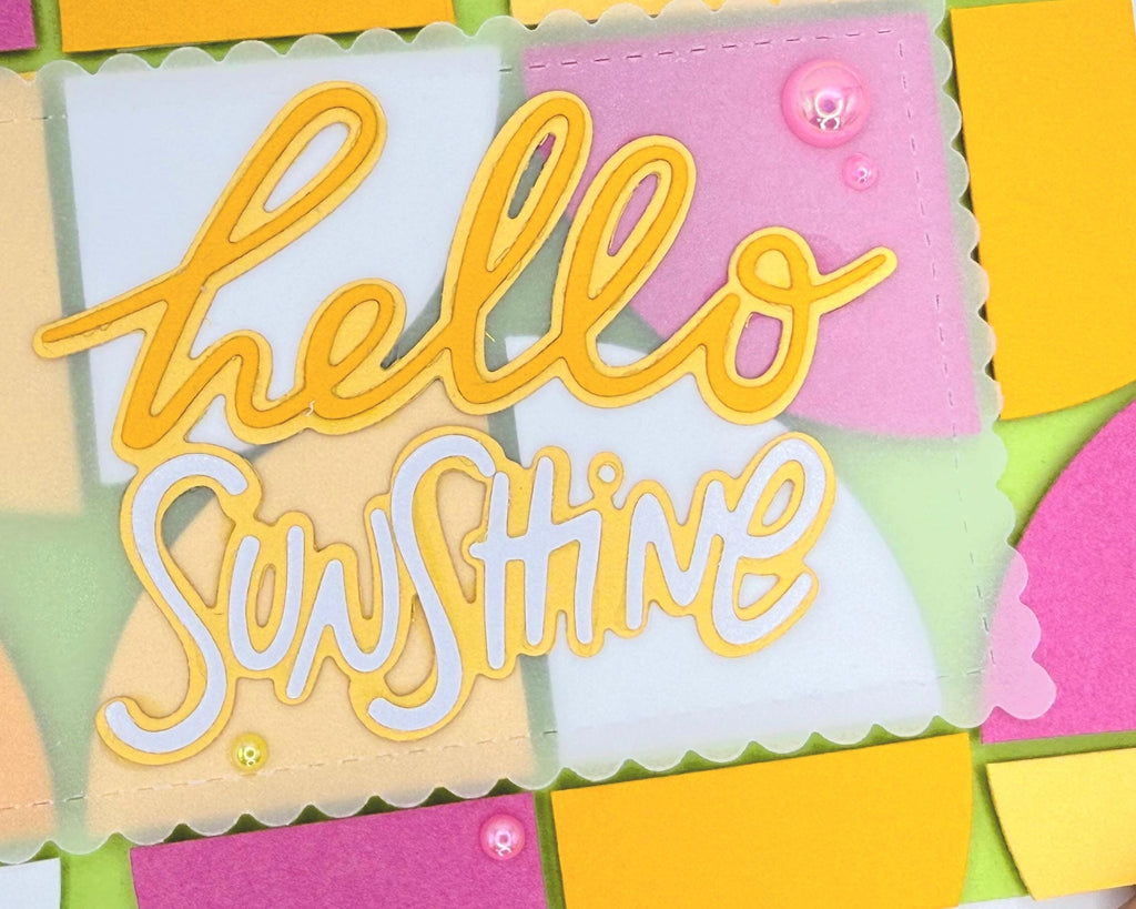 Hello Sunshine Pool Card – Handmade Summer Greeting Card with Cute Floaties, Poolside Vibes, Thinking of You, Birthday or Just Because Card