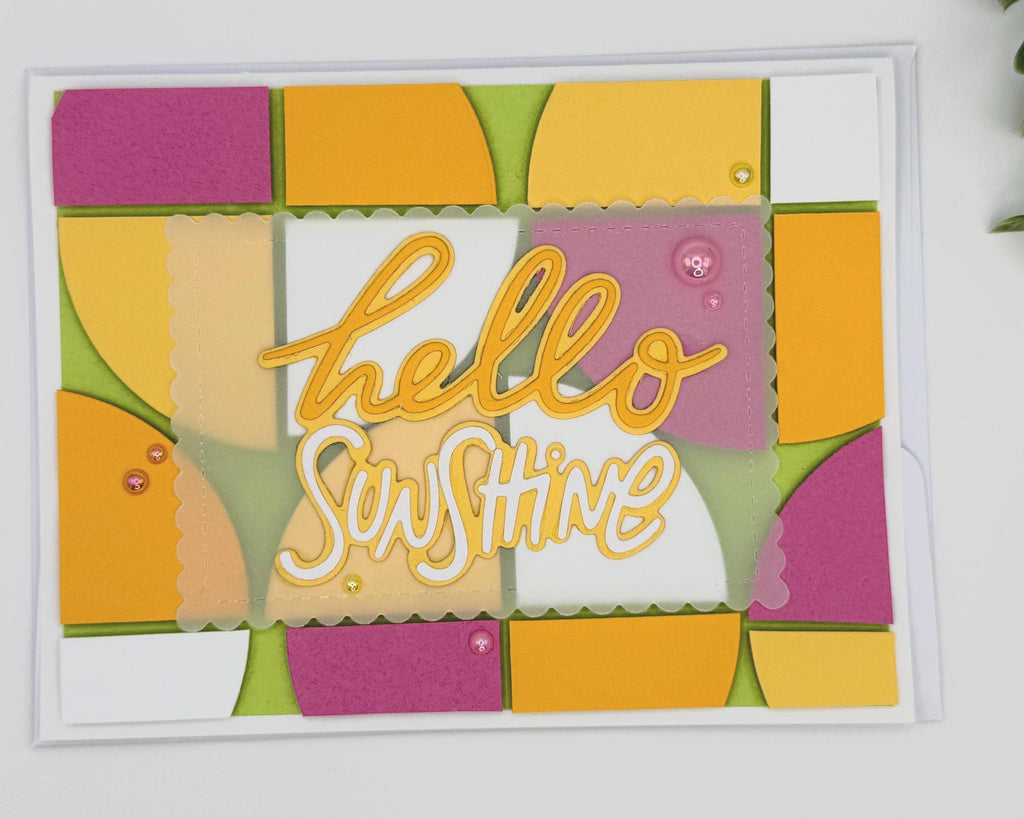 Hello Sunshine Pool Card – Handmade Summer Greeting Card with Cute Floaties, Poolside Vibes, Thinking of You, Birthday or Just Because Card