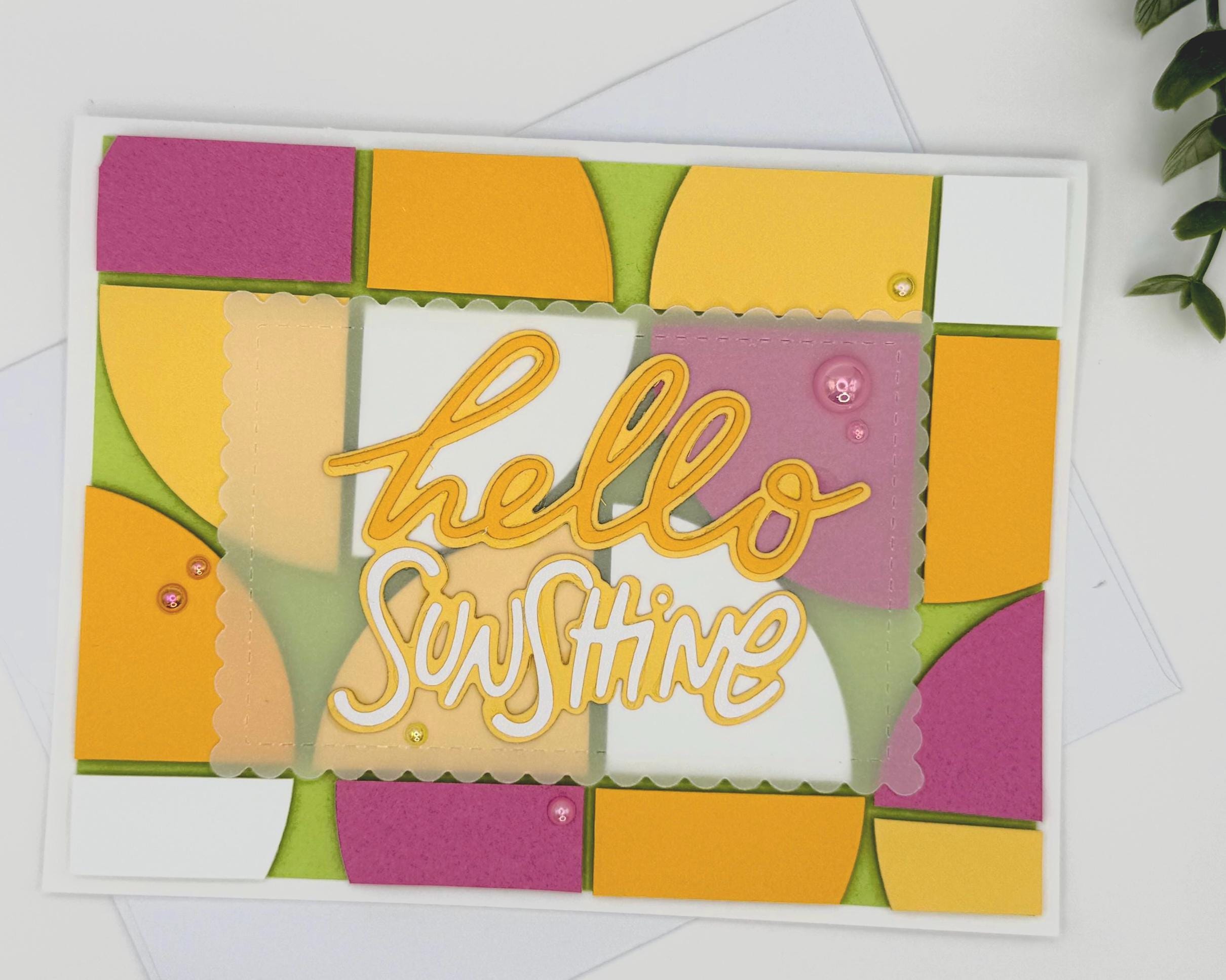 Hello Sunshine Pool Card – Handmade Summer Greeting Card with Cute Floaties, Poolside Vibes, Thinking of You, Birthday or Just Because Card