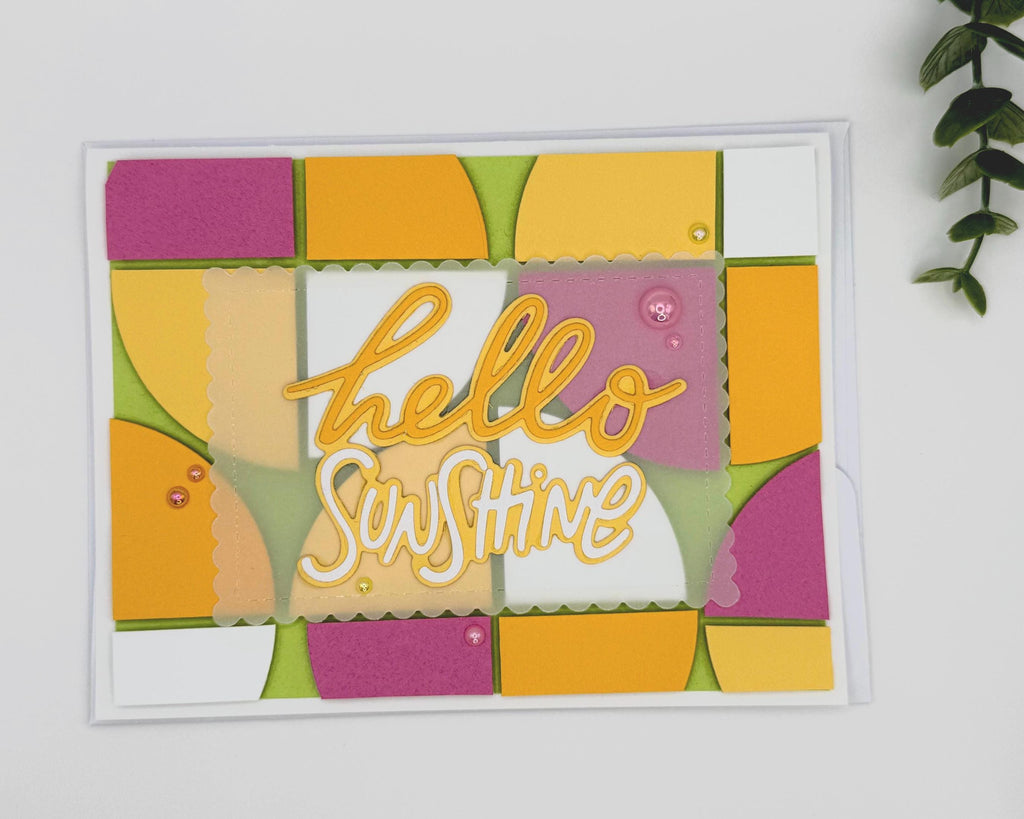 Hello Sunshine Pool Card – Handmade Summer Greeting Card with Cute Floaties, Poolside Vibes, Thinking of You, Birthday or Just Because Card