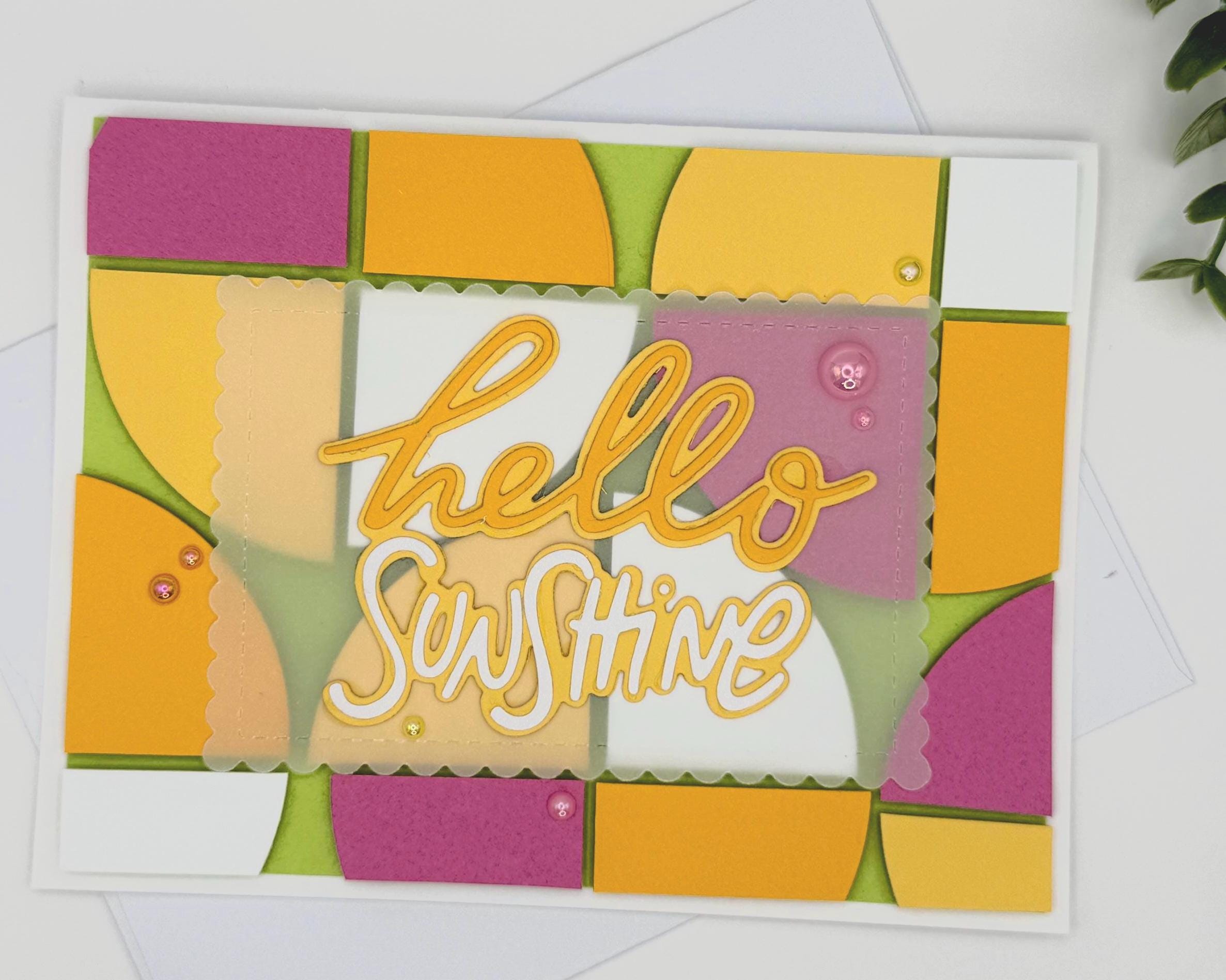 Hello Sunshine Pool Card – Handmade Summer Greeting Card with Cute Floaties, Poolside Vibes, Thinking of You, Birthday or Just Because Card