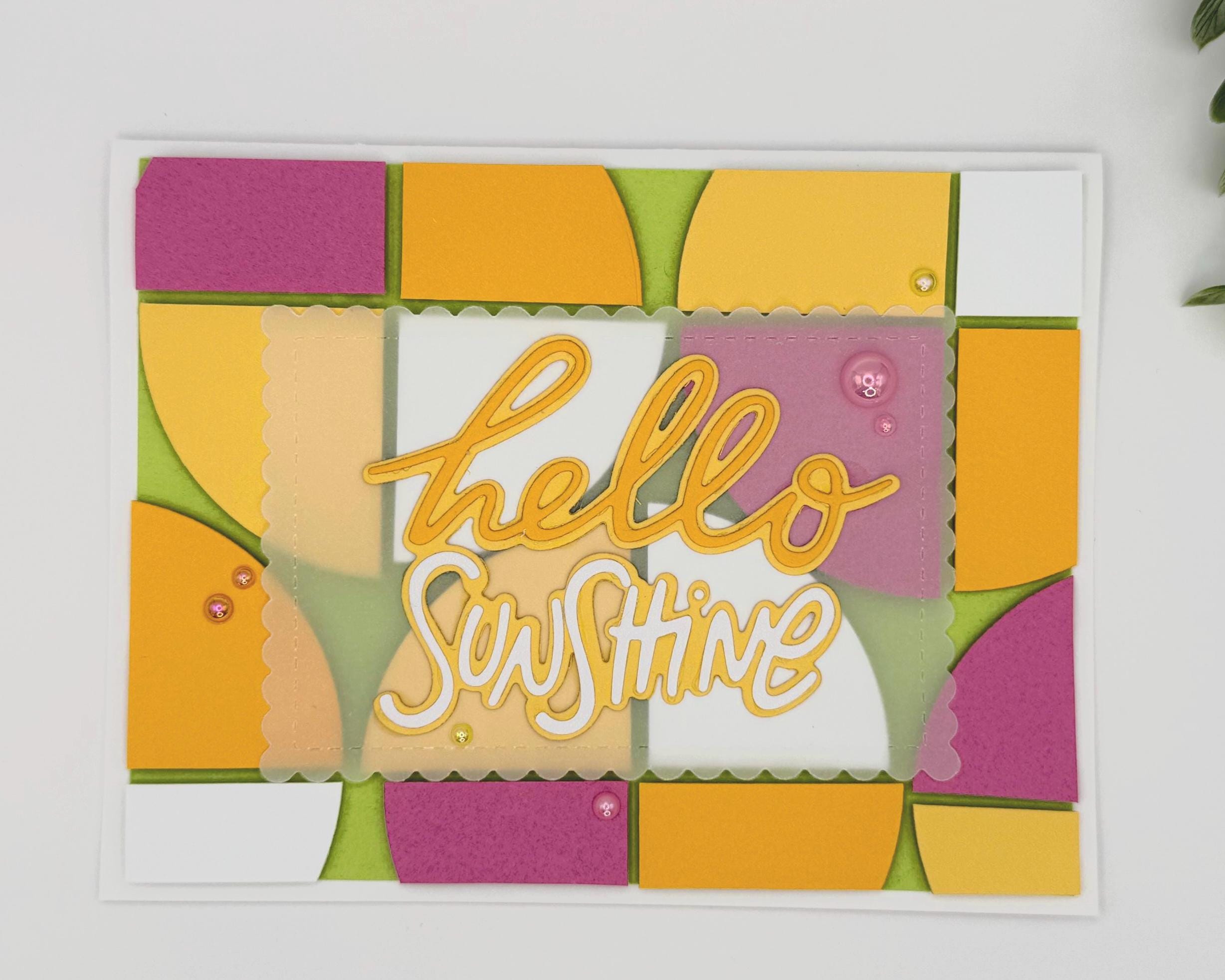 Hello Sunshine Pool Card – Handmade Summer Greeting Card with Cute Floaties, Poolside Vibes, Thinking of You, Birthday or Just Because Card