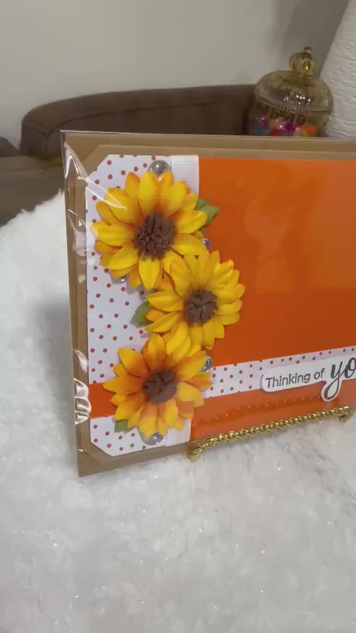 Thinking of You | Handmade Sunflower Greeting Card