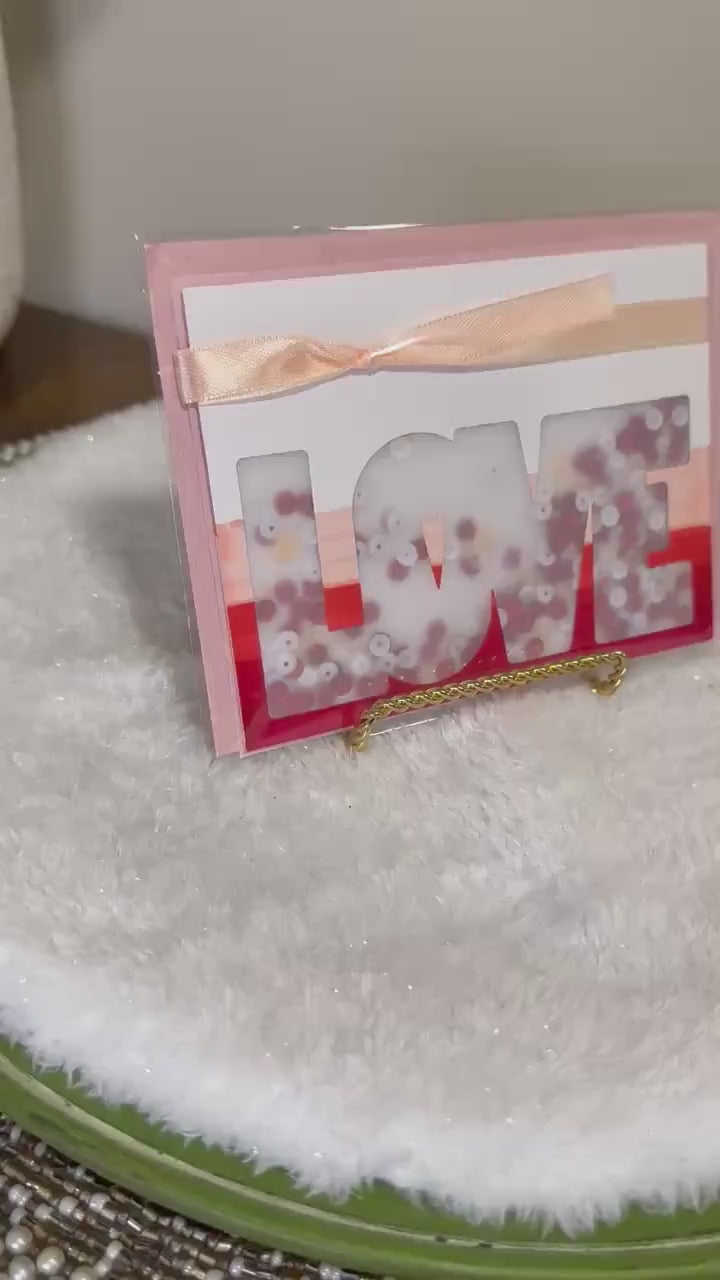 Handmade Love Shaker Card | Interactive Romantic Greeting Card
