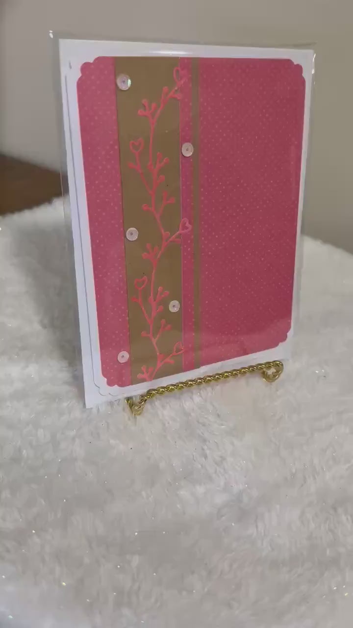 Minimalist Valentines Day Card | Elegant Handmade Heart Greeting