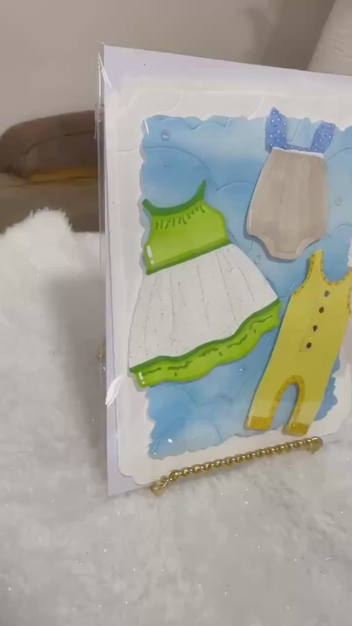 Your Laundry Just Got Cuter | Handmade New Baby Greeting Card