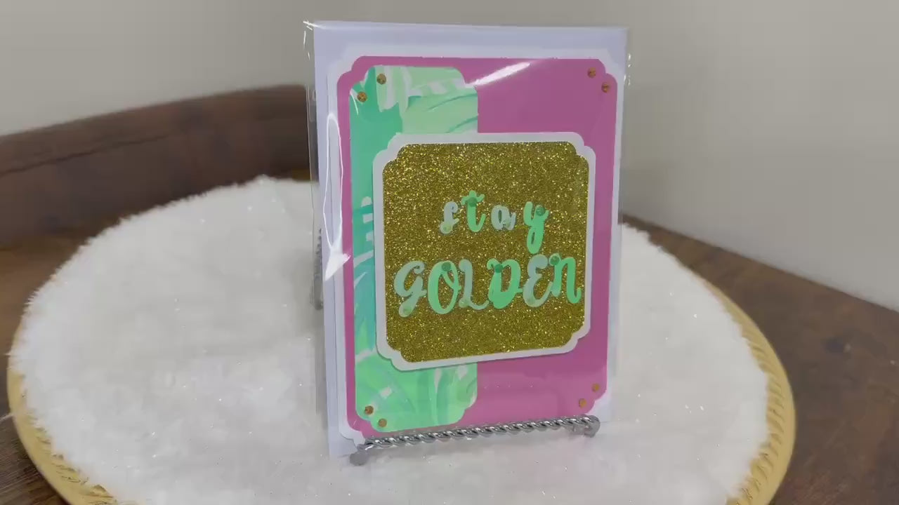 Sassy Handmade Glitter Greeting Card